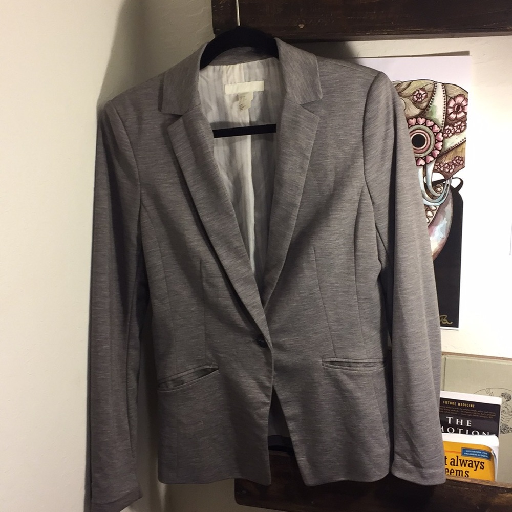 H&M Heathered Gray Blazer